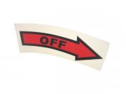 Aufkleber OFF rot
