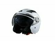 Jethelm mit Doppelvisier Trendy wei 55 - 56