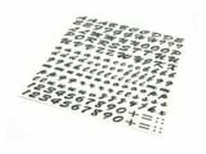 Aufkleber / Sticker Buchstabenset 186 Stck schwarz