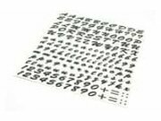 Aufkleber / Sticker Buchstabenset 186 Stck schwarz
