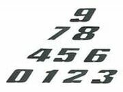 Aufkleber Startnummer Ziffer 2 medium schwarz/ chrom