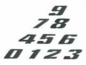 Aufkleber Startnummer Ziffer 9 klein schwarz/ chrom