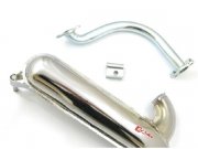 Auspuff Faco ET3 Banane chrom Vespa PV