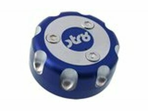 Tankdeckel STR8 CNC Yamaha / MBK / Derbi Senda blau