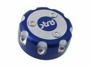 Tankdeckel STR8 CNC Yamaha / MBK / Derbi Senda blau