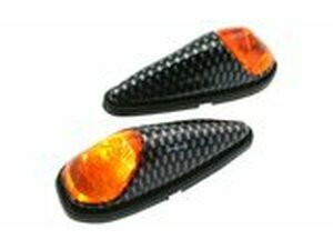 Blinker Custom oranges Glas carbon Look Gehuse