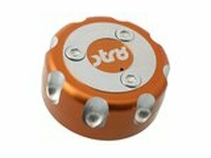 Tankdeckel STR8 CNC Yamaha / MBK / Derbi Senda orange