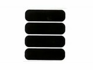 Helm Sticker reklektierend (x4) schwarz
