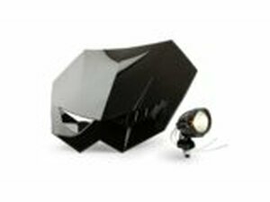 Lichtmaske Motocross + Zusatzleuchte Schwarz