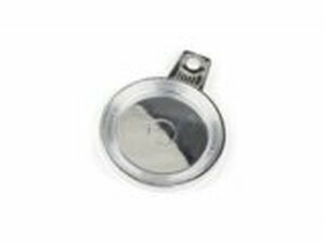 Halter Steuerplakette / Vignette rund Plastik chrom