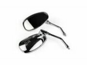 Spiegelset oval verchromt M8 Rechtsgewinde (x2)