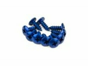 Verkleidungsschrauben Alu M4x12 blau (x 10)