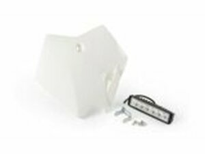 Startnummerntafel KTM weiss mit Lampe