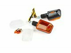 Blinker Mini Rectangle carbon / orange + wei