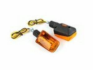 Blinker Mini Rectangle schwarz / orange