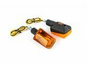 Blinker Mini Rectangle schwarz / orange