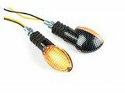 Blinker Ovale kurz carbon / wei