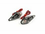 Blinker / Lampen zum Aufkleben Tropfenform Wing schwarz