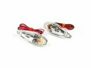 Blinker / Lampen zum Aufkleben Tropfenform Wing chrom