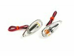 Blinker zum Aufkleben Tropfenform chrom