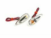 Blinker zum Aufkleben Tropfenform chrom