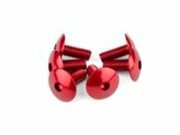 Verkleidungsschrauben Alu M6x15 rot (x6)