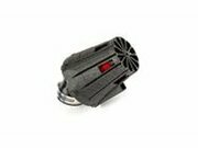 Luftfilter E5 gebogen 45 Grad d.35mm matt carbon / rot