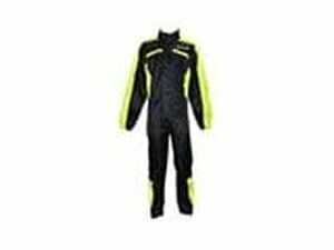 Regenkombi 1-Teiler schwarz / neongelb M