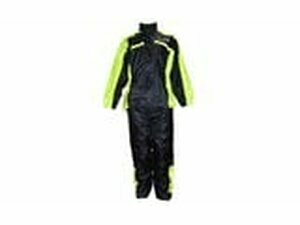Regenjacke und Regenhose Trendy schwarz / neon gelb S