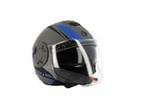 Jethelm Trendy T-406 Hopis grau/blau/matt schwarz XXL