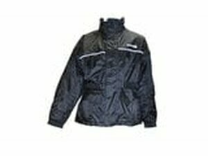 Motorrad-Regenjacke Trendy gefttert schwarz S