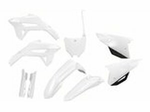 Plastik Kit mit Gabelprotektoren CRF ab 2021 UFO weiss