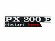 Emblem Vespa PX 200 E Lusso schwarz / chrom / rot