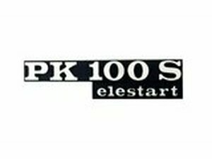 Emblem Vespa PK 100 S Elestart schwarz / chrom