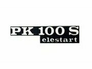 Emblem Vespa PK 100 S Elestart schwarz / chrom