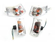 Blinkerset Klarglas mit Chromgehuse Vespa PX