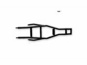 Hinterteil Rahmen Stahl schwarz Pit Bike YCF Sunday