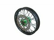 Vorderrad - CNC Nabe gr�n m. Bremsscheibe Pit Bike YCF50A