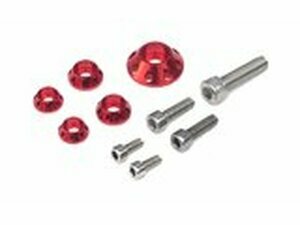 Schraubenkit Verkleidung / Tank (2xM5 2xM6 1xM8) rot