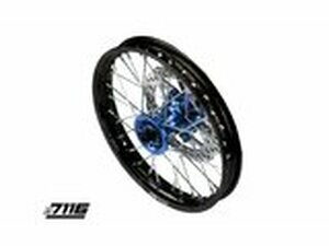 Vorderrad Alu 12 - CNC Nabe blau m. Bremsscheibe YCF...