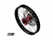 Vorderrad Alu 1.4x14 - CNC Nabe 2018 rot m. Bremsscheibe...