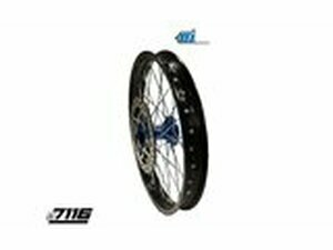 Vorderrad Alu 1.6x17 - CNC Nabe blau m. Bremsscheibe YCF...