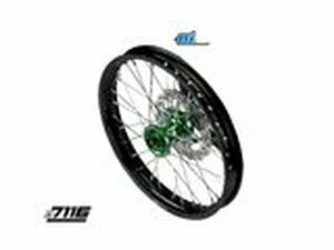 Vorderrad Alu 1.6x17 - CNC Nabe grn m. Bremsscheibe YCF...