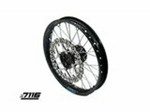 Vorderrad Alu 1.4x14 - CNC Nabe schwarz m. Bremsscheibe...