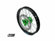 Vorderrad Alu 1.4x14 - CNC Nabe gr�n m. Bremsscheibe YCF...