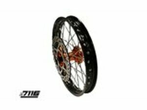 Vorderrad Alu 1.4x14 - CNC Nabe orange m. Bremsscheibe...