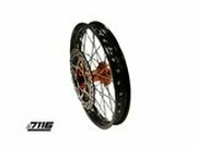 Vorderrad Alu 1.4x14 - CNC Nabe orange m. Bremsscheibe...