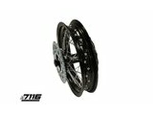 Hinterrad Alu 1.85x12 - CNC Nabe schwarz m. Bremsscheibe...