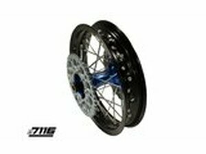 Hinterrad Alu 1.85x12 - CNC Nabe blau m. Bremsscheibe +...
