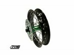 Hinterrad Alu 1.85x12 - CNC Nabe grn m. Bremsscheibe +...